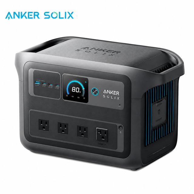 10-Year Lifespan 1024Wh Solar Generator Anker SOLIX C1000X Gen 2 2000W 4000 Cycles Backup Battery for Off Grid Living Survival