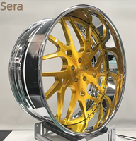 Nouvelles jantes forgées Sera en alliage à profil profond, finition or brossé, 26 pouces, marque FORGIATO Kelun, jante concave multi-rayons, roulement à billes