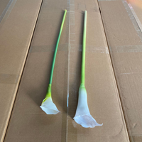 Bunga Calla Lily Buatan PU Real Touch H810, Tangkai Panjang, untuk Buket Pernikahan, Dekorasi Rumah & Acara