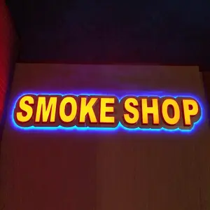 Chain Stores Custom Channel Letters Luminous Logo LED Sinais para Smoke Shop