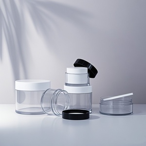 Pot en PET transparent à paroi épaisse pour crème visage et gommage corporel, disponible en 15g, 30g, 50g, 80g, 100g, 120g, 150g, 200g, 250g, 300g, avec logo personnalisé - Product Image 6