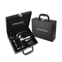 Einzigartiger Flaschenöffner Korkenzieher All-in-One PU-Leder-Set 6-8-teiliges Weinzubehör-Set Hasen-Korkenzieher Rotwein-Öffner-Set
