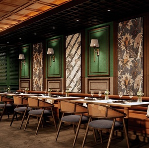 Fashion Design OEM ODM Commercial Catering Leisure Booth Bar Cafe Hotel <strong>Restaurant</strong> Furniture Dining Table Chairs <strong>Set</strong> - Product Image 2