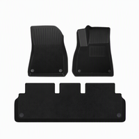 Pour Tesla Model 3 2017 à 2023, pièces intérieures de voiture, tapis de sol pour voiture à conduite à droite, ensemble de tapis en velours nylon avec clips, 6 pièces