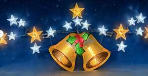 Décoration <span class=keywords><strong>lumineuse</strong></span> <span class=keywords><strong>de</strong></span> Noël en forme <span class=keywords><strong>de</strong></span> cloche et d'étoile, <span class=keywords><strong>pour</strong></span> fenêtre et mur, ambiance festive - Product Image 3