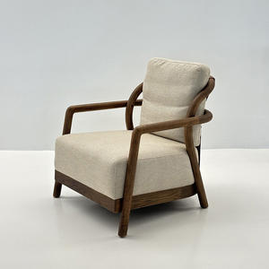 Silla de ocio de estilo chino, sillas con base de madera maciza, respaldo curvo, silla de salón para sala de estar, oficina en casa, silla de recepción - Product Image 2