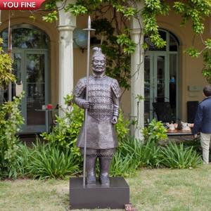 YOUFINE Statue <span class=keywords><strong>de</strong></span> Guerrier en <span class=keywords><strong>Terre</strong></span> <span class=keywords><strong>Cuite</strong></span> Bronze, Sculpture Historique Chinoise Classique pour Jardin - Product Image 6