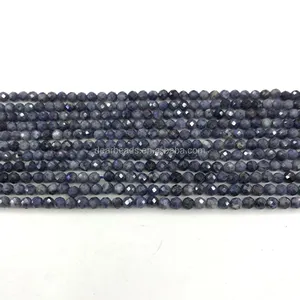 Dark Blue Sapphire Gemstone Beads, Faceted Genuine Sapphire Beads Small for Jewelry Making 2mm 3mm 6mm 7mm