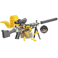 Fusil de sniper en plastique souple QS Wholesale pour jeu de tir, fusil à air comprimé en ABS, balles de sécurité, jouets pour enfants, M249, cadeau amusant pour enfants