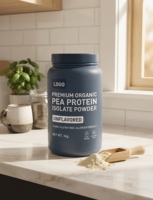 Poudre d'isolat de protéines de pois de qualité supérieure, riche en protéines, pour adultes, sans gluten, sans allergènes, végétalien, 20-29 g de protéines pour les muscles