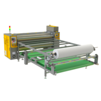 Presse à chaud rotative industrielle 270 mm x 1,7 m, machine de transfert par sublimation rouleau à rouleau, calandre avec système de correction automatique du feutre