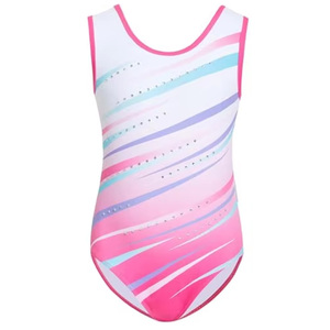 Leotardos de Danza Personalizados para Niñas: Trajes de Ballet sin Mangas con Pedrería y Leotardos de Gimnasia - Product Image 1