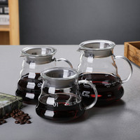 Théière en verre transparent résistant à la chaleur en gros théière goutte à goutte à main cafetière théière