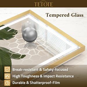 Espejo de baño con un modo de luz de ritmo inteligente, sincroniza el color de la luz con su ritmo circadiano para el bienestar - Product Image 6