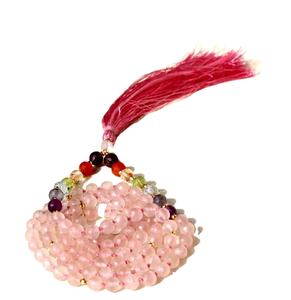 Trending Rose Quartz Mala <b>Necklace</b> 7 Chakra 108 Beads Piedras Naturales Healing Crystal Stone for <b>Spiritual</b> Occasions Parties - Product Image 1