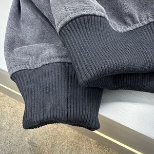 Fabricants OEM, veste en toile pour homme sur mesure, lavée, impression sérigraphique, fermeture éclair, style streetwear - Product Image 2