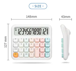 2024 Trending A6i Student PC Key Desktop Calculator New Design School Office Calculator Cute Color Large LCD Display Calculators