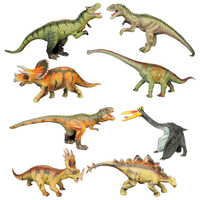 Ensemble de jouets de dinosaures personnalisés Tyrannosaurus Triceratops Marionnette de dinosaure Modèle en vinyle Animal en peluche Modèle de jouet pour enfants Cadeau