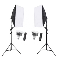 Softbox Professionnel Studio Photographique Vidéo Photo Facile Plié 50*70CM Boîte Souple Avec 2M Lumière Stand Trépied LED Champignon Ampoule