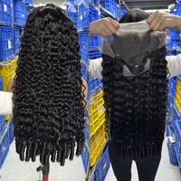 Perruque en cheveux humains vierges de qualité supérieure 12A, bouclés birmans, double trame, perruque courte bouclée 13X4 13x6 avec dentelle HD pour femmes noires