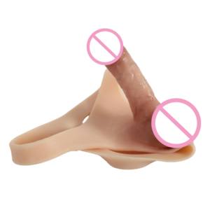 Pantalon d'agrandissement du pénis en silicone avec sangle, doux et écologique, pour jouets sexuels masculins adultes, OEM disponible - Product Image 3