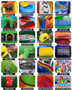 वाणिज्यिक डिनो पार्क इंफ्लेटेबल बाधा बाउंसर स्लाइड आउटडोर बाउंसर स्लाइड खेल खेल खेल खेल मैदान के मैदान inflatable स्लाइड - Product Image 6