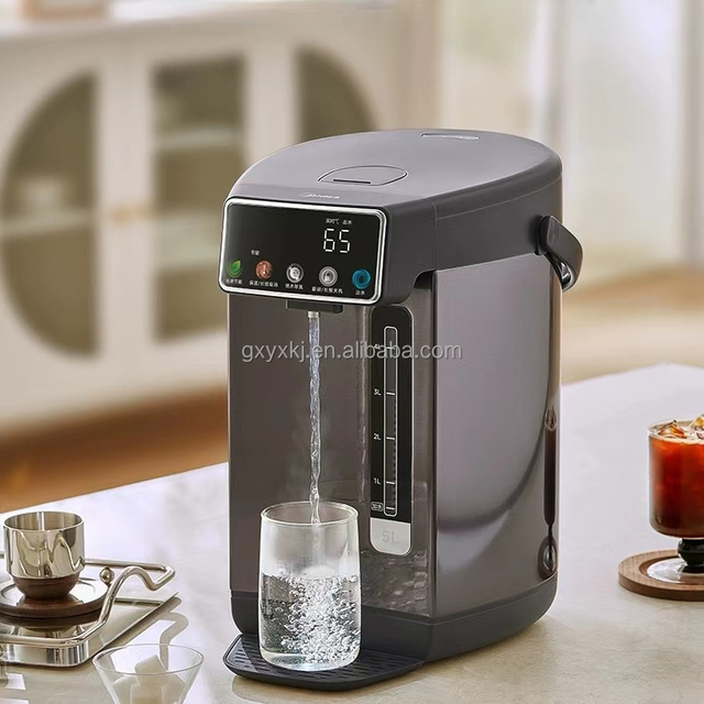 Midea 1L Stainless Steel Electric Kettle Black Digital Control Smart Pour Coffee Tea Temperature Control Battery Household
