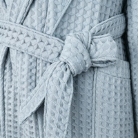 Peignoir de bain en coton gaufré léger pour hôtel et spa, col châle, pour femme, durable, manches longues, pour les vacances et le massage, service OEM, couverture de protection