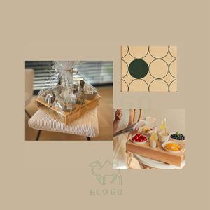 Caja de Aperitivos Ecológica de Bambú Moso para Camping con Logotipo Personalizado, Apta para Microondas y Lavavajillas, 3 Tazones para Aperitivos, Tapa Magnética, Bandeja para Sofá - Product Image 3