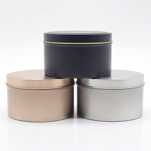 New 8Oz 10Oz 12Oz 16 Oz Vòng Kim Loại Nến Tin Có Thể Rỗng Vòng Sliver Rose Gold Đen Liền Mạch Kim Loại Container/Jar/Có Thể Nến - Product Image 3