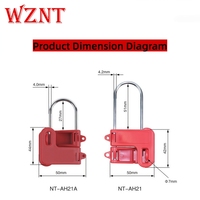 WZNT NT-AH21A / NT-AH21 Verrou papillon isolé antidéflagrant, Verrou de sécurité LOTO industriel pour la maintenance des équipements