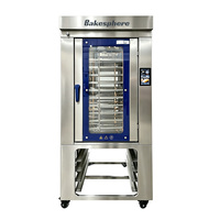 Horno de Convección Rotatorio Comercial de 5 Bandejas con Cámara de Fermentación, Máquina Eléctrica para Hornear Pan con Gabinete de Fermentación