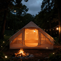 Tentes de camping gonflables d'extérieur pour 2 personnes, tente safari en gros, Oxford imperméable 6.3 ㎡   Tente gonflable pour maison à 2 portes