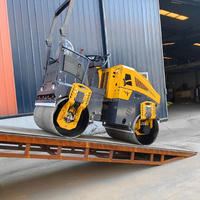 Compacteur vibrant portatif à double tambour de 550 kg pour le compactage du sable en Inde – Rouleau autoporté