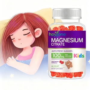 Hoytone OEM Gomitas de Citrato de Magnesio Personalizadas <span class=keywords><strong>para</strong></span> Niños 100mg Sabor Frambuesa Mejora la Memoria y el Sueño 1 Gomita/Unidad Sin Azúcar Vegetarianas - Product Image 1