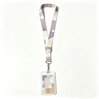 Lanière personnalisée en polyester pour badge d'identification avec porte-badge et mousqueton pour employés de bureau et cartes d'identité professionnelles