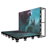 Pantalla LED para interiores P3.91 de alta calidad, pantalla virtual 3D interactiva para gimnasio y pista de baile, pantalla de pie impermeable para estudios de TV