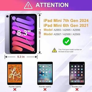 Para iPad Mini 7th (A17 Pro) 2024 y 6th Gen <span class=keywords><strong>2021</strong></span> 8,3 pulgadas, soporte folio de negocios de cuero Premium con múltiples ángulos de visión - Product Image 2