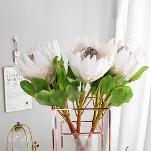 K020696 yapay kral Protea yapay çiçekler düğün dekoratif çiçekler