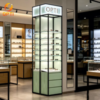 Vitrine de présentation de lunettes de luxe moderne pour magasin d'optique, taille personnalisée, présentoir d'exposition de lunettes de soleil pour centre commercial