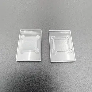XRD 샘플 홈 원형 직사각형 높은 투과율을 사용자 정의 할 수 있습니다 투명 시력 UV 석영 유리 슬라이드