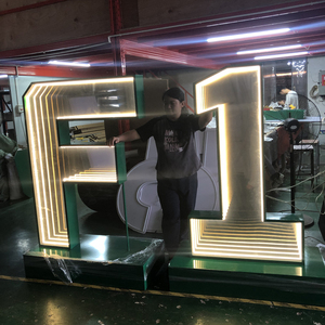 Custom 3D Letter Infinity <b>Mirror</b> LED Sign Pattern <b>Acrylic</b> Marquee Letters Home Hotels Offices RGB Color Wall Advertising - Product Image 6