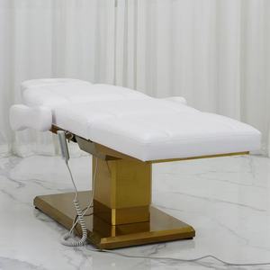 2025 S Luxury Gold Esthetician Massage <b>Table</b> Beauty Salon Furniture Lash Bed Cosmetic <b>Electric</b> Spa Beauty Facial Massage Bed - Product Image 2