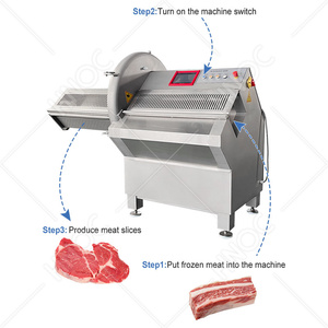 HNOC Machine automatique industrielle de découpe de fromage en tranches Trancheuse commerciale de viande congelée de poulet <span class=keywords><strong>cru</strong></span> Vente de machine - Product Image 3