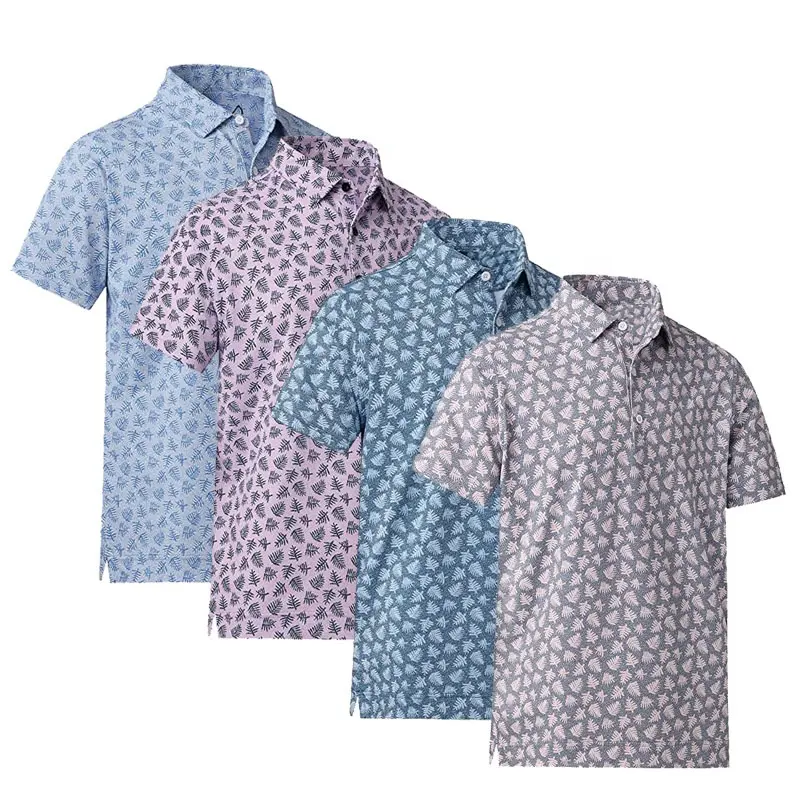 Yopral Custom Full Printed Logo Golf Polo Shirt Polyester Spandex Quality Dry Men Short Sleeve Casual Polo Shirt