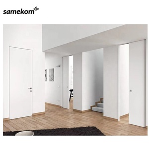 Estantería <span class=keywords><strong>para</strong></span> libros con puerta corredera, estantería <span class=keywords><strong>para</strong></span> habitación, ajustable, invisible, oculta, con paneles - Product Image 5