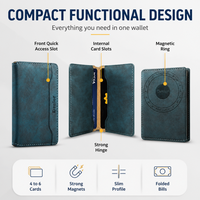 Dompet Paspor Kulit PU Anti RFID, Penutup Perjalanan, Kantong Tiket, Logo Custom, Kancing Magnet, Ketebalan Dapat Disesuaikan