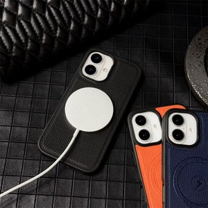 Custodia di lusso in morbida TPU in morbida pelle magnetica Litchi per <span class=keywords><strong>iPhone</strong></span> 16 15 14 13 12 <span class=keywords><strong>11</strong></span> Pro Max Plus Pro copertura di ricarica Wireless - Product Image 2