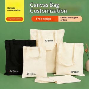 Factory Custom-made Multi-size Color Eco-friendly Durable Large-capacity <b>Canvas</b> <b>Shopping</b> <b>Bags</b> for Carrying. - Product Image 1