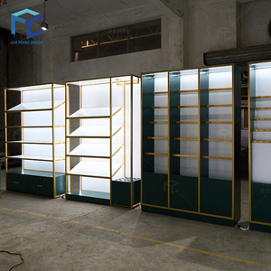 Estante de exhibición de calcetín de zapato de madera y acrílico de diseño simple Tienda de iluminación LED y accesorio de sala de exposición con escaparate de tienda de negocios - Product Image 3